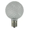 Pack Of 25 Faceted LED G50 Clear Christmas Replacement Bulbs