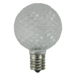 Pack Of 25 Faceted LED G50 Clear Christmas Replacement Bulbs