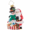 Christopher Radko A Frosty Duo Gem Glass Christmas Ornament 1021403