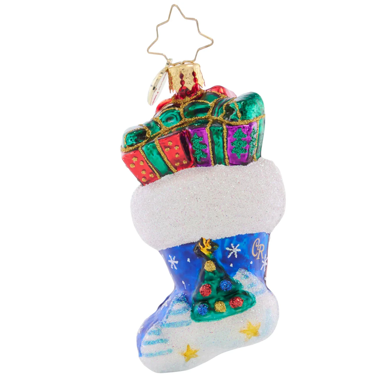 Christopher Radko Night Before Christmas Stocking Gem Glass Christmas Ornament 1021430 - Image 3