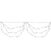 Set Of 150 Blue And Clear Mini Swag Christmas Lights - 7.5 Ft White Wire