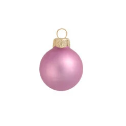 40ct Rosewood Pink Matte Glass Christmas Ball Ornaments 1.5" (40mm)
