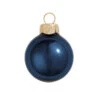 40ct Midnight Blue Glass Pearl Christmas Ball Ornaments 1.5" (35mm)