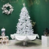 6' Lighted Musical Snowing Artificial Tinsel Christmas Tree, White LED Lights