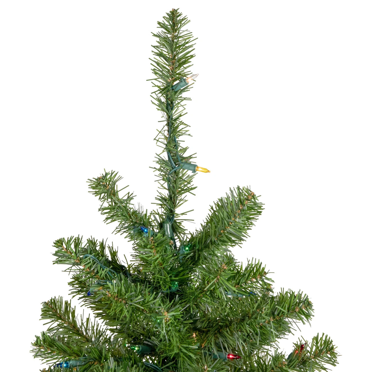 4' Pre-Lit Full Canadian Pine Artificial Christmas Tree, Multicolor Lights - Image 3