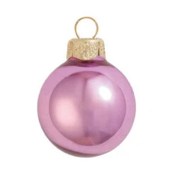 Shiny Rosewood Pink Glass Ball Christmas Ornament 7" (177mm)
