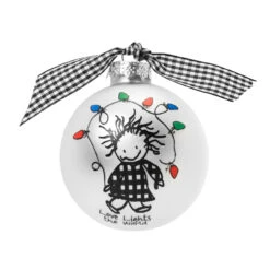 "Love Lights The World" Marci Glass Christmas Ball Ornament 2.75" (70mm)