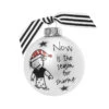 "Now Is The Season For Sharing" Marci Glass Christmas Ball Ornament 2.75" (70mm)