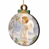 Set Of 2 Angel And Bird In A Woodland Christmas Ornaments 5.5"