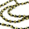 2.5' X 14" Black And Gold Beaded Christmas Garland - Unlit