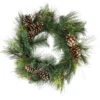 Artificial Mixed Pine With Pine Cones And Gold Glitter Christmas Wreath - 30 -Inch, Unlit