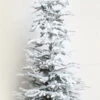 4' Pre-Lit Frosted Pine Christmas Tree In Burlap Sack - Clear Lights