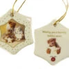 Club Pack Of 192 White And Brown Boyds Holiday Bears Christmas Ornaments 3"