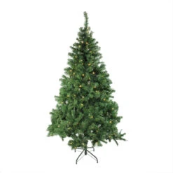 6' Pre-Lit Mixed Classic Pine Medium Artificial Christmas Tree, Warm Clear LED Lights