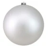 Silver Splendor Shatterproof Matte Christmas Ball Ornament 8" (200mm)