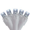Set Of 70 Pure White LED Wide Angle Icicle Christmas Lights - 6 Ft White Wire