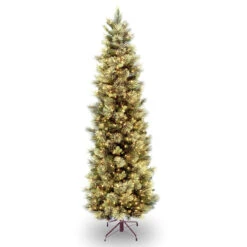 7.5 Ft. Carolina Pine Slim Tree With Clear Lights