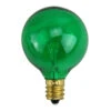 Pack Of 25 Incandescent G40 Green Christmas Replacement Bulbs
