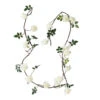 116.75" Green And White Artificial Flower Vine Garland With Leaves