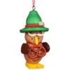 2.5" Green, Brown, And Yellow Owl Bavarian Collectible Christian Ulbricht Ornament