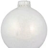 6ct Snow White Sparkle Glass Christmas Ball Ornaments 2.5" (67mm)