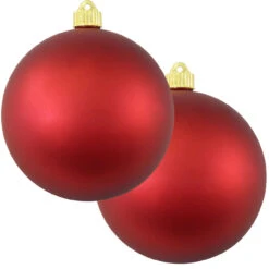2ct Red Alert Shatterproof Christmas Ball Ornament6" (150mm)