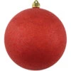Red Shatterproof Glitter Christmas Ball Ornament 8" (200mm)