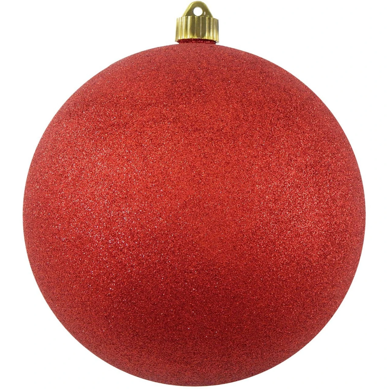 Red Shatterproof Glitter Christmas Ball Ornament 8" (200mm)