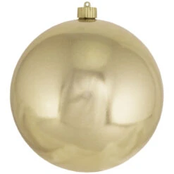 Champagne Gold Shatterproof Shiny Christmas Ball Ornament 8" (200mm)