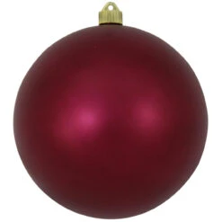 Matte Bayberry Red Shatterproof Christmas Ball Ornament 8" (200mm)