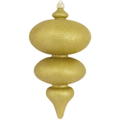 Metallic Gold Shatterproof Christmas Finial Ornament 15" (380mm)