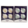 8ct Porcelain White Assorted Rhinestone Dollar Sign Christmas Ball Ornaments 2.5" (67mm)