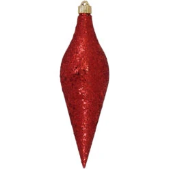 Red And Gold Shatterproof Christmas Long Drop Ornament 12.5" (320mm)