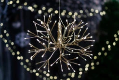 15.75" Brown And Warm White Starburst Led Flashing