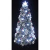 6' Pre-Lit Slim Cones And Berries Artificial Christmas Tree - LED Lights