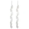 Set Of 2 White Hanging Foam Garland Leaves 51"
