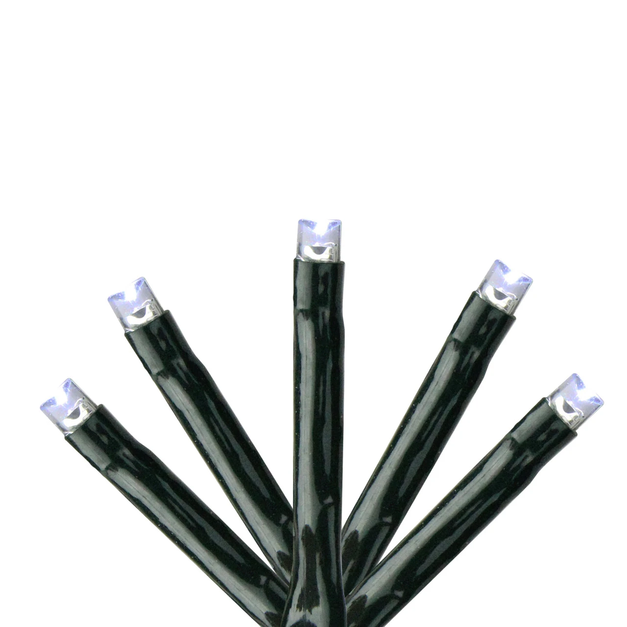 223 Cool White LED 8-Function Twinkle Lights - 17 Ft Green Wire