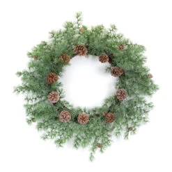 Mixed Pine And Cone Artificial Christmas Wreath, 24-Inch, Unlit