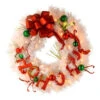 24" Pre-Lit Decorative Collection Ho Ho Ho Artificial Christmas Wreath – Warm White LED Lights