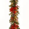 9' X 12" Pre-Lit B/O LED Tartan Plaid Artificial Christmas Garland – Warm White Lights