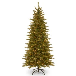 7.5’ Pre-Lit Sierra Spruce Slim Artificial Christmas Tree – Clear Lights