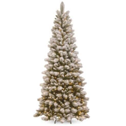 7.5’ Pre-Lit Snowy Westwood Pine Artificial Christmas Tree - Clear Lights