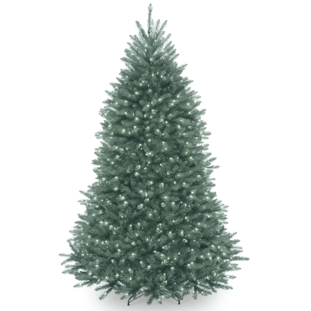 7' Pre-Lit Dunhill Blue Fir Hinged Artificial Christmas Tree - Clear Lights