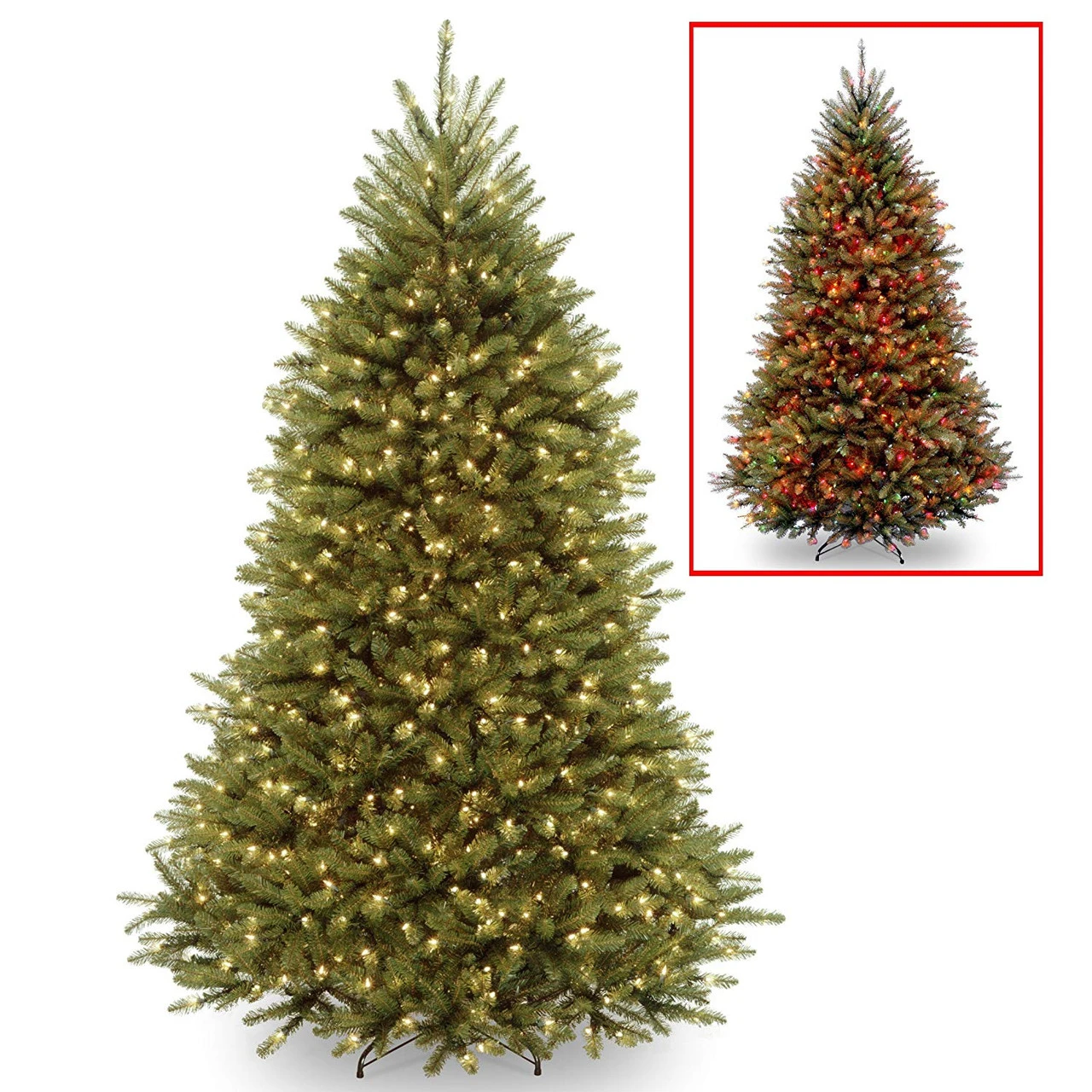 7.5’ Pre-Lit Dunhill Fir Artificial Christmas Tree – Dual Color LED Lights - Image 2