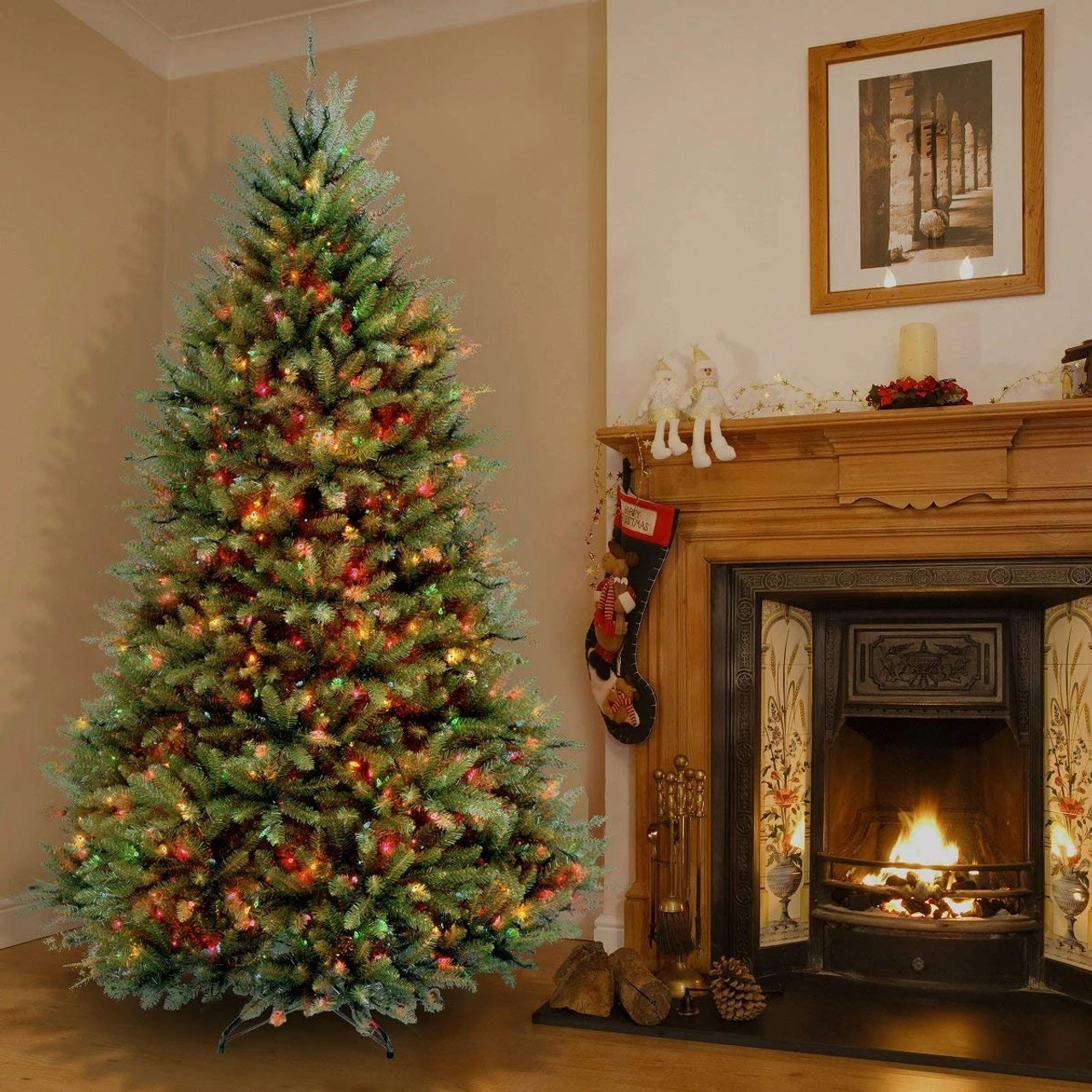 6.5’ Pre-Lit Dunhill Fir Artificial Christmas Tree - Multi-Color Lights - Image 4