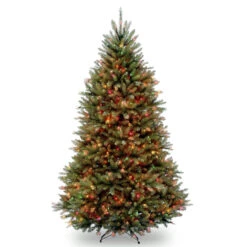 7’ Pre-Lit Dunhill Fir Artificial Christmas Tree - Multi-Color Lights
