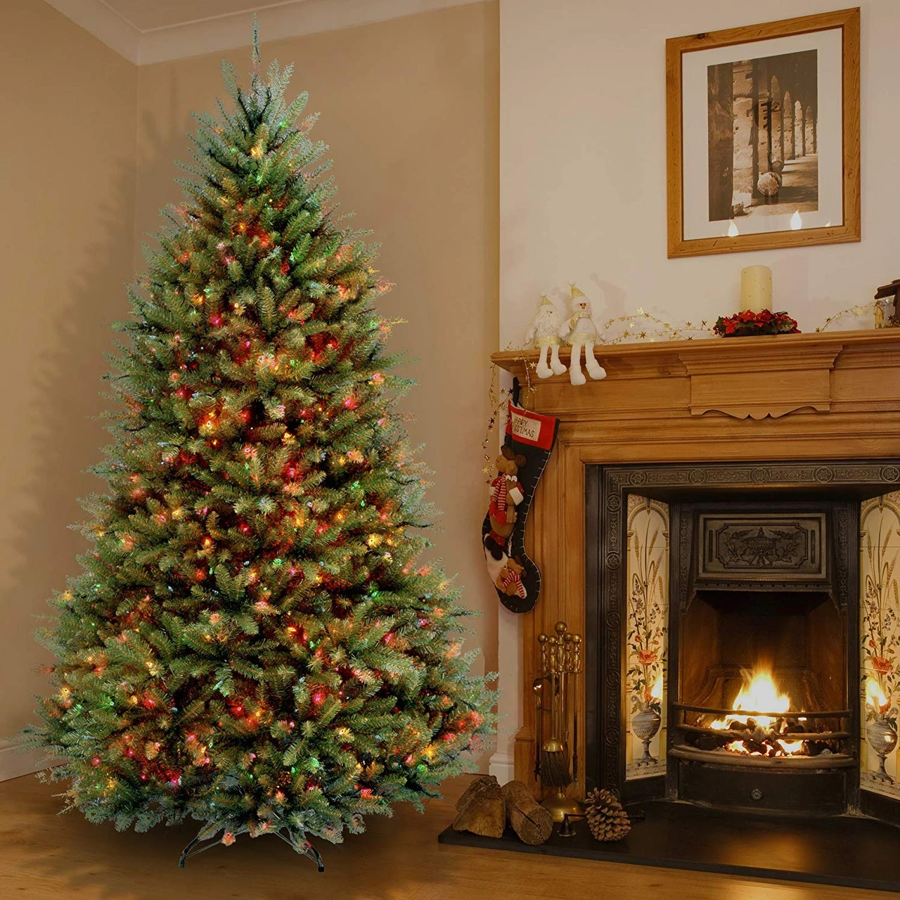 7.5’ Pre-Lit Dunhill Fir Artificial Christmas Tree - Multi-Color Lights - Image 4