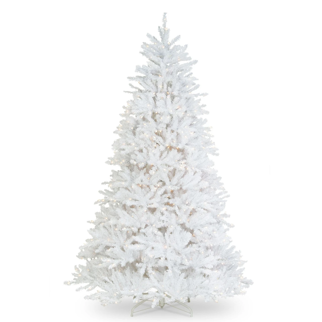 6.5' Pre-Lit White Dunhill Fir Artificial Christmas Tree, Clear Lights