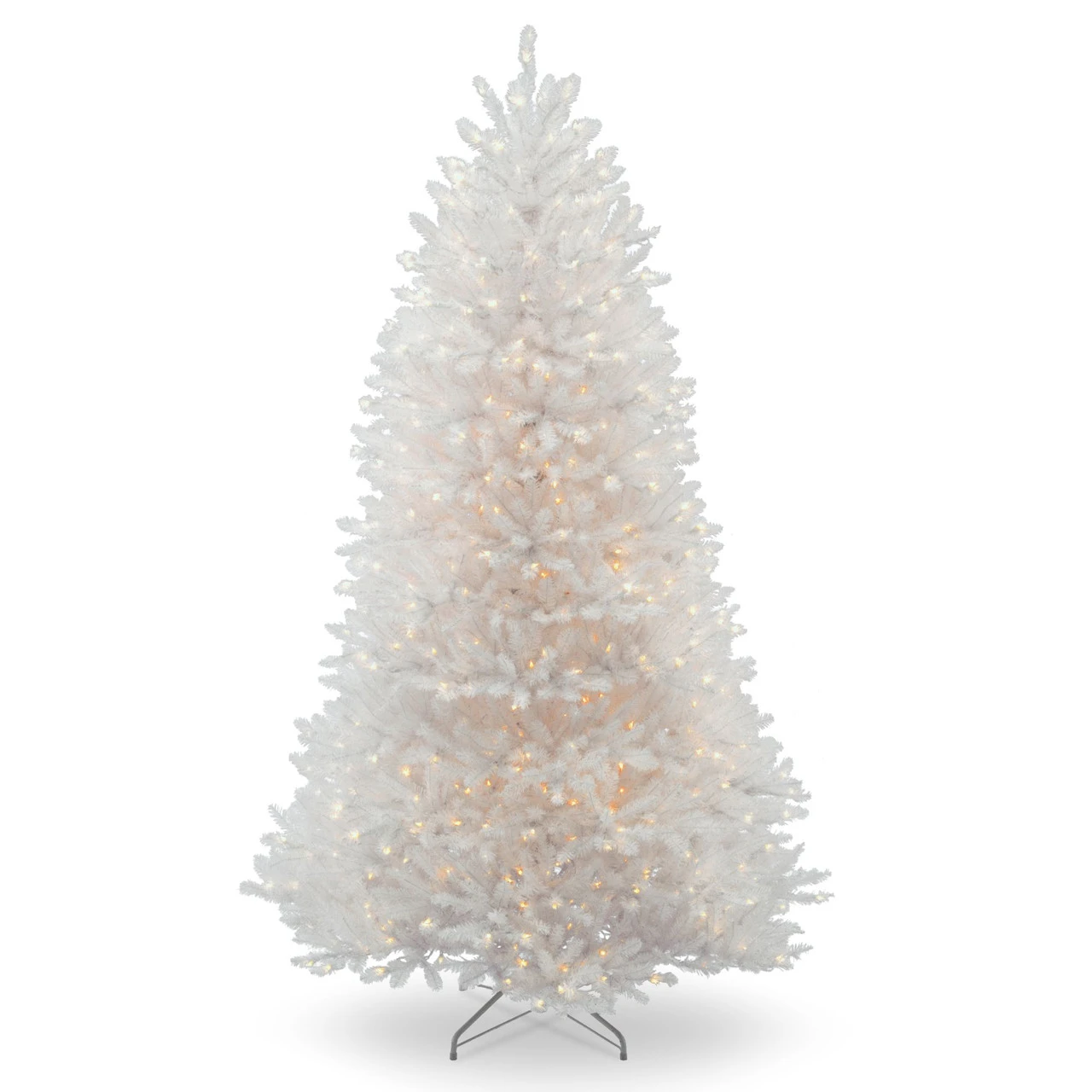 6.5' Pre-Lit White Dunhill Fir Artificial Christmas Tree, Clear Lights - Image 5