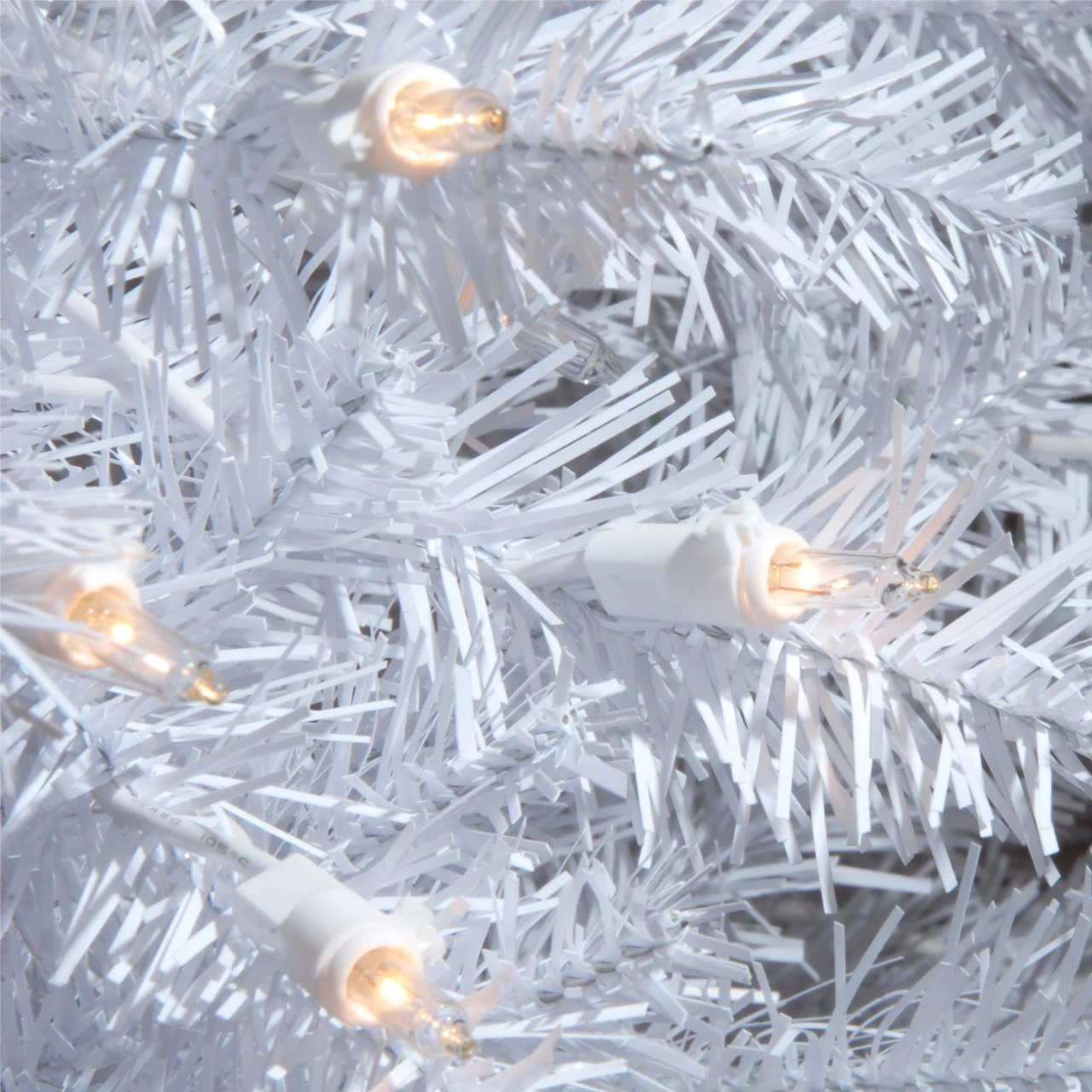 6.5' Pre-Lit White Dunhill Fir Artificial Christmas Tree, Clear Lights - Image 6